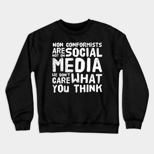 No socials Crewneck Sweatshirt by MADMIKE CLOTHING